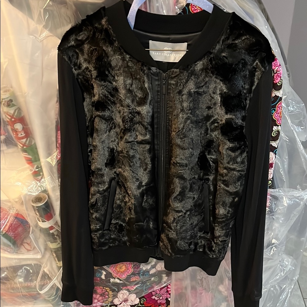 Tart Collection Faux Fur Black Jacket